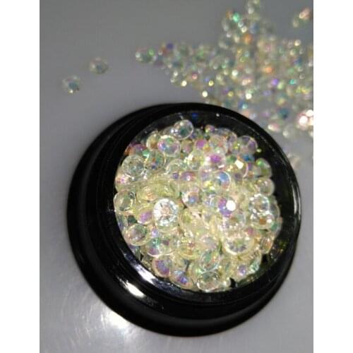 SS10 2.8-2.9mm Crystal Clear AB Nail Rhinestones for nails,200pcs/jar Glitters Jelly Nail Stones,3d Nail Decorations Supplies