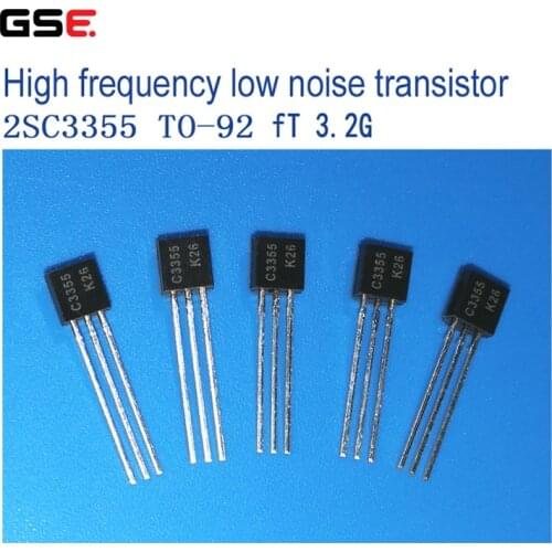 2SC3838 Marking C3355 K26 TO-92 HF LOW-NOISE TRANSISTOR FT 3.2G High Frequency Transistor NEW 100PCS/LOT