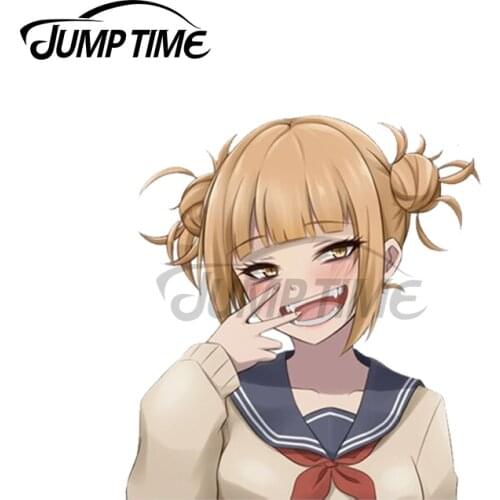 Jump Time 13 x 8cm For Himiko Toga Peeker Kawii Anime Girl Vinyl Car Stickers Fashion Fine Decal Laptop Interesting Decoration