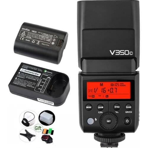 Godox V350C Li-ion Speedlite + 2000mAh Rechargeable Battery TTL 2.4G HSS 1/8000s Flash Light for Canon DSLR Mirroless Camera