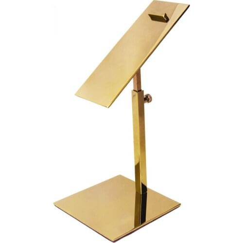 High-quality Gold mirror surface Stainlee steel shoes display stand holder racks 10PCS/LOT XJ3-2 Free shipping