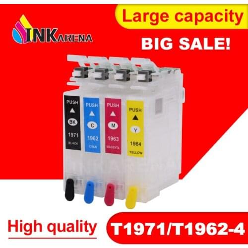 INKARENA Refillable Ink Cartridge T1971 T1961 T1951 Compatible For Epson Expression XP 101 201 211 401 204 104 214 411 WF-2532