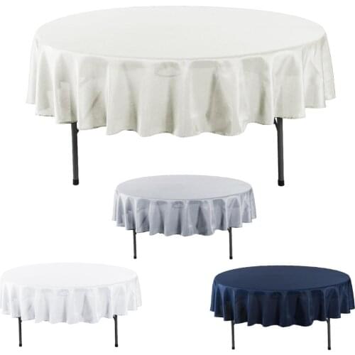 Table Cloth Round Table Cloths for Home Kitchen Dining Restaurant Solid Color Waterproof Oilproof Tablecloth Dining Table Cover