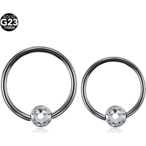 10pcs/lot 16G 100% G23 Titanium Captive Bead Balls Fake Nose Piercing Nose Rings BCR CBR Earrings Nipple Rings Gauges Jewelry
