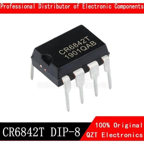 10pcs/lot CR6842T DIP8 CR6842 DIP 6842T DIP-8 new original In Stock