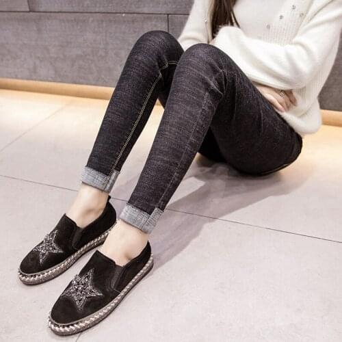 604# Maternity pants Spring Autumn Maternity Jeans Belly Support Pants Elastic Waist Maternity Trousers