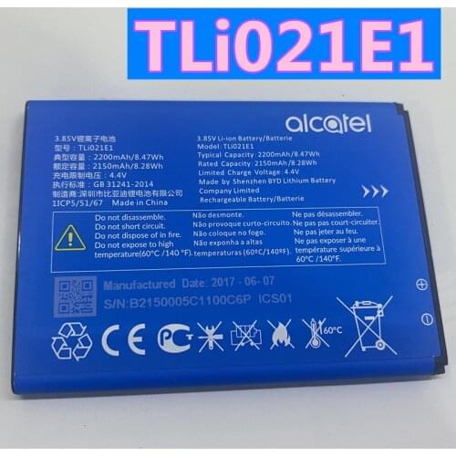 Original High Quality 2200mAh Alcatel TLi021E1 Battery For Alcatel OT-5047U, U5 HD CAB2150008C1