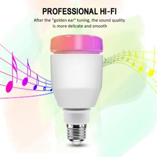 Wireless Smart Light Bulb E27 RGB+White LED Music Lamp Bluetooth Speaker Light Wireless Dimmable APP Control RGB LED Lamps