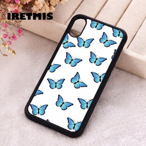 Iretmis 5 5S SE 2020 Phone Cover Case for iPhone 6 6S 7 8 Plus X Xs XR 11 12 Mini Pro Max Silicone TPU Beautiful Butterflies