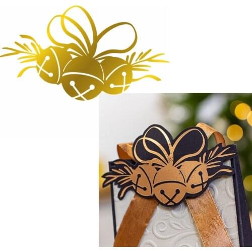 Decorative Bells Hot Foil Plate Chritstmas Jingle Bell for DIY Scrapbooking Embossing Crafts Cards Decoration New 2019