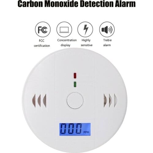 Carbon Monoxide Detector Smoke Alarm Gas Sensor CO Detector Alarm LCD Security Gas CO Monitor (3 AA Battery not included)