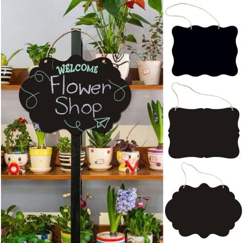 Blackboard Wooden Crafts Message Board Tags Chalkboard Hanging Party Home Decorations Mini Wedding Memo Pad Party Decor