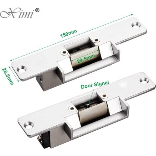 DC12V Stainless Steel Electric Strike Lock With Door Signal YS-130 Fail-Secure Fail-Safe Access Control System Narrow Door Lock