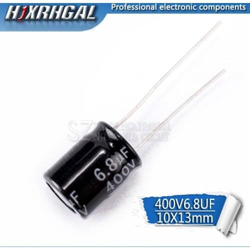 10PCS Higt quality 400V6.8UF 10*13 6.8UF 400V 10*13MM Electrolytic capacitor hjxrhgal