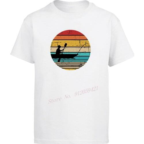 Mens Kayak Fishing Vintage Graphic Tops Short Sleeve Harajuku Oversized T shirts Streetwear Men Clothing