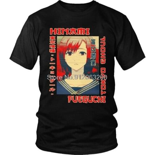 Tvoe Tokyo Ghoul Hinami Fueguchi T-shirt Men Fashion T Shirts Short Sleeve Anime Manga Tshirts Cotton Tee Tops Streetwear