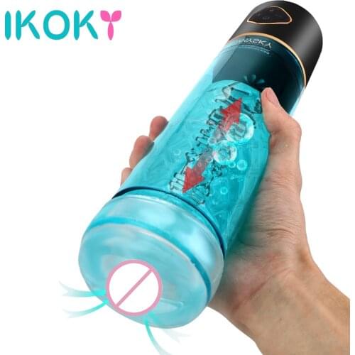 IKOKY Man Masturbators Cup Artificial Vagina Sex Toys For Men Masturbation Male Adult Product Suction Deep Throat