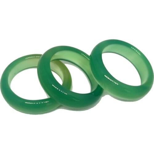 3pcs Green Jasper Jade Gemstone Band Emerald Ring Fine Vintage Jadeite Natural Stone Jewelry Onyx Wedding Classic For Women