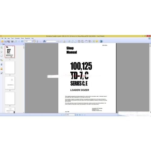 Komatsu Crawler Loader Shop Manual (ALL)