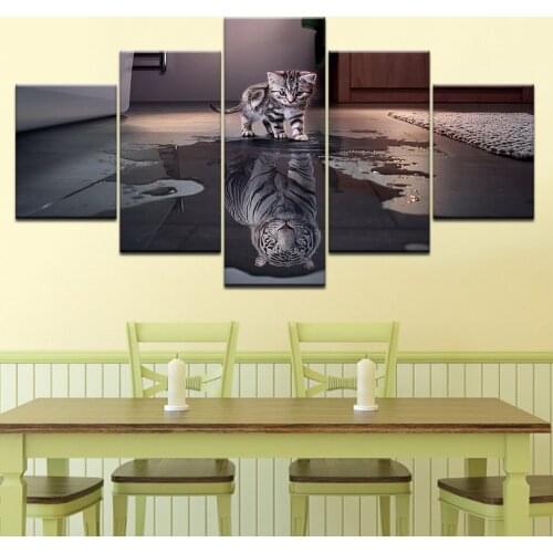 A cute see water floor 5 piece Wallpapers modern Modular Poster art Canvas painting for Living Room Home Decor