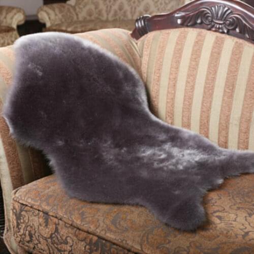 1Pcs Washable Faux Mat Soft Fur Artificial Sheepskin Hairy Carpet For Bedroom Living Room Skin Fur Plain Rugs Fluffy Area Rugs