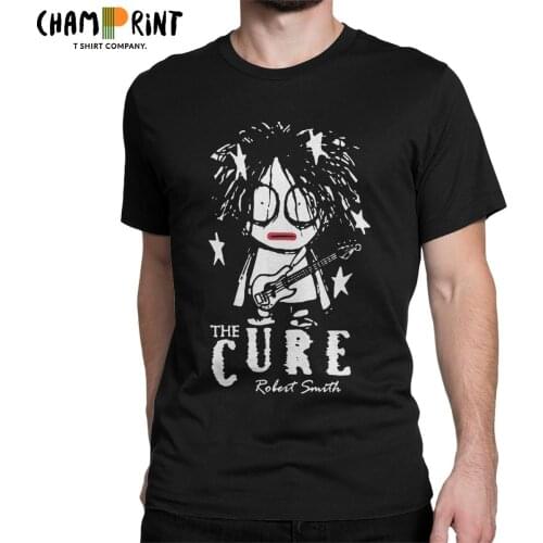 Men T-Shirt The Cure Robert Smith Awesome Cotton Tees Short Sleeve T Shirt Round Neck Tops Plus Size