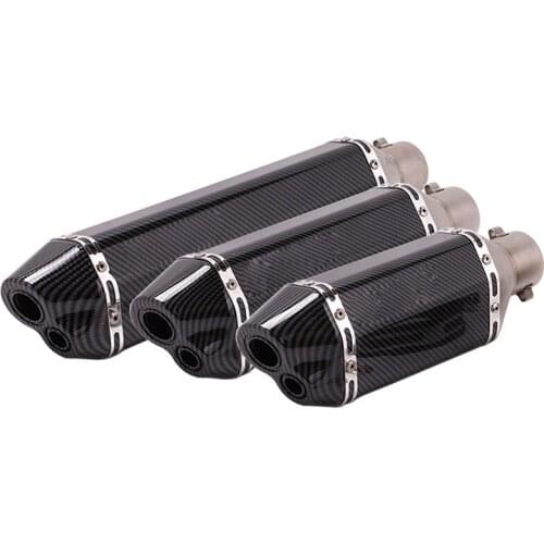 Inlet 51mm Motorcycle Exhaust Pipe Muffler Slip On Universal for CB600F CB190F CBR650F GSR400 GSR600 GSR750 MT07 MT09 MT10 etc