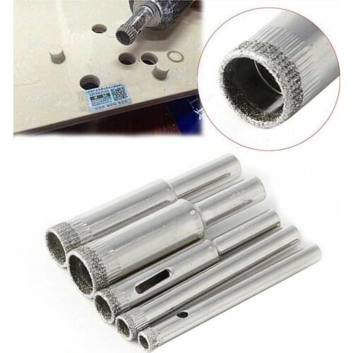 5pcs 5/6/8/10/12mm Diamond Coated Hss Drill Bit Set Tile Marble Glass Ceramic Hole Saw Drilling Bits For Power Tools Dropship