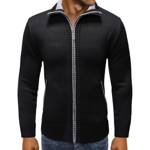 2020 new arrival autumn&winter high quality mens sweater coat ,Collar thicked jacket plus-size
