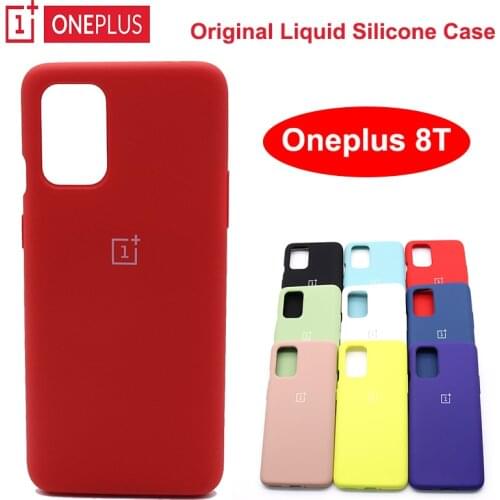 Original Oneplus 8T Soft liquid silicone case For One plus 8t slim soft back cover one plus 8T 10 colour