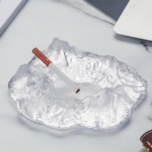 Iceberg Snow Mountain Ashtray Living Room Coffee Table Decoration Dustproof Portable Ashtray Home Hotel Office Supplies/Gifts
