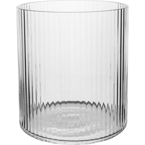 Simple Japanese glass water cup, vertical bar pattern cup, breakfast cup, heat resistant whisky cup, tea cup
