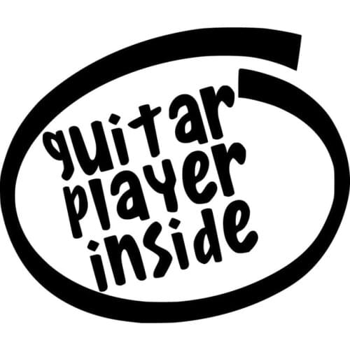 16.9X14.3CM GUITAR PLAYER INSIDE Funny Vinyl Decal Car Sticker