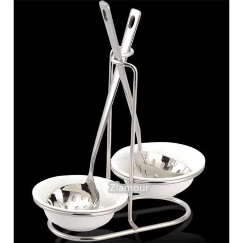 Stainless steel soup Frame Spoon rack Hotel pot shops Tableware rack Colander frame Kitchen Shovel rack catering product buffet