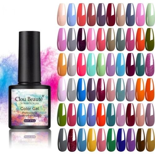 Clou Beaute 8ml Gel Nail Polish UV Gel Varnish Color Soak Off Semi Permanent Manicure For Nails Art Gel Polish
