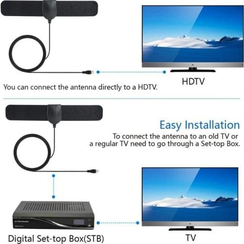 Universal TVs Antennas Indoor Digital TV Antenna 1080P HD DVB-T2 ATSC 25Miles Digital Amplifier Aerial