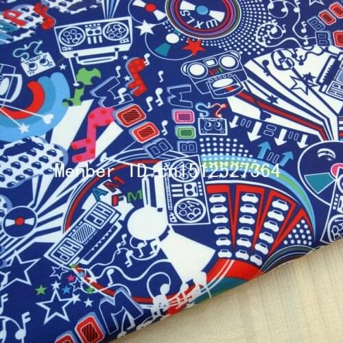WF194 - PVC coated waterproof fabric - baby on Navy blue