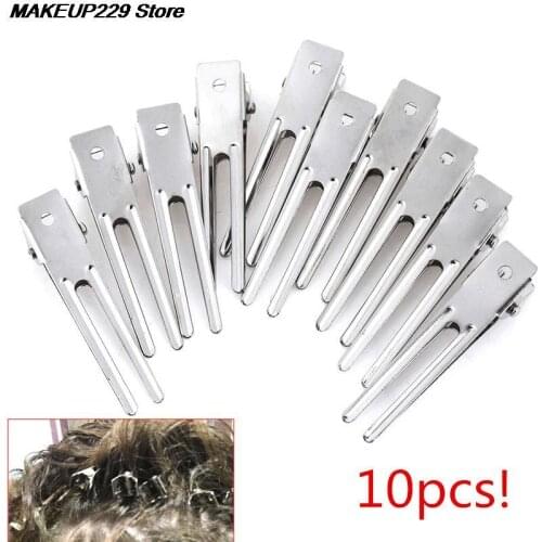 10pcs Prong Metal Alligator Clips With Bulk Craft DIY Hair Clip Hair Pin Durable Hairdressing Tools Hair Accessories