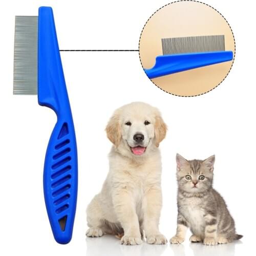 Protect Flea Comb For Cats Dogs Pet Stainless Steel Comfort Flea Hair Grooming Tools Deworming Brush Short Long Hair Fur Remove