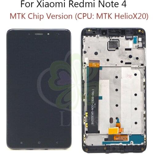 For Xiaomi Redmi Note 4 LCD Display With Frame Touch panel Screen Tested Redmi Note 4X 2016100 Snapdragon 625 Octa Core pantalla