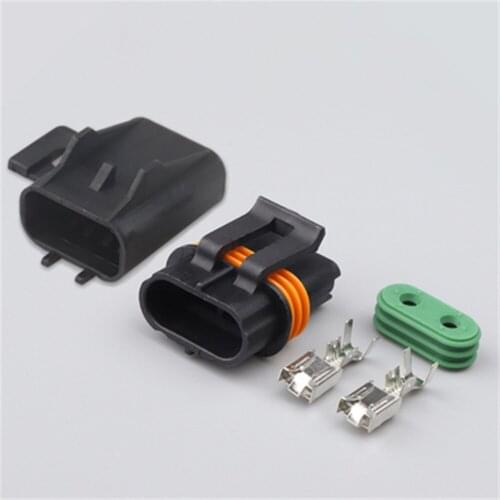 100sets 2 pin way male female waterproof Metri-pack 630 series electronic fan auto connector 12033769 12034269