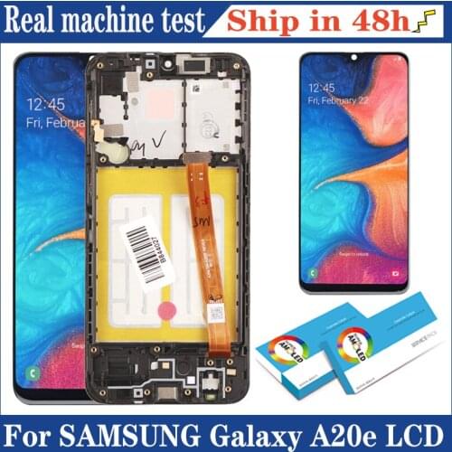 100% Original 5.8'' A20E Display for Samsung A20e A202 A202F Full LCD Touch Screen Digitizer Assembly Repair Parts
