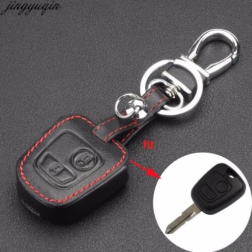 Jingyuqin 2 Buttons Remote Key Car Blade Fob Case Shell Cover Case For Peugeot 107 207 307 407 206 306 406 For Citroen C1 C4