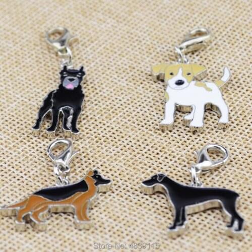 50pcs/lot Zinc Alloy Small Pet Dog Pendants Cute Pendants for Dog Lovers