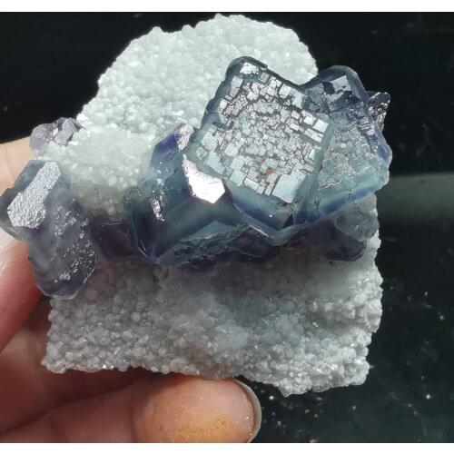 61.5g100% natural rare blue green fluorite cluster mineral crystal specimen stone and Crystal Healing Crystal