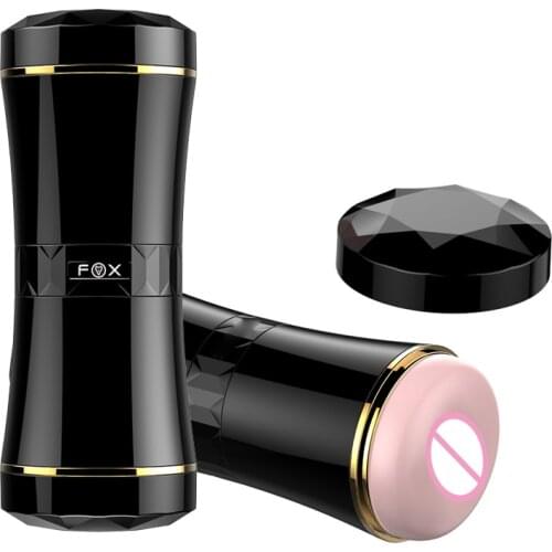 Double Channel Vibrator Male Masturbators Vaginal Real Pussy Masturbation Cup Penis Erection Aircraft Cup Adult Sex Toys For Men