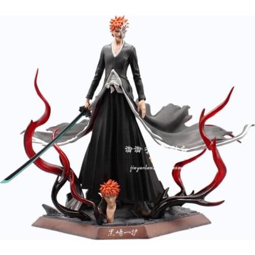 2 Heads Anime Bleach GK Kurosaki ichigo Action Figure PVC Excellent Model Figurine Toy Top Gift Display Collectables 29cm