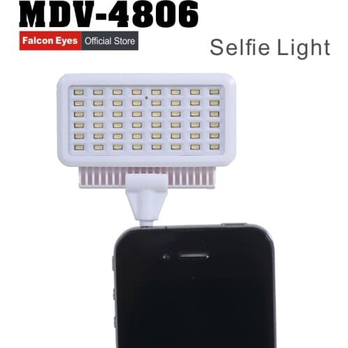 Falcon Eyes 2W Mini Selfie LED Fill Light for Mobile Phone 48pcs LED Chips 3 Power Control with USB Charging Cable MDV-4806