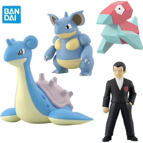 Bandai Soul Limit Pokemon Anime Figures Giovanni Porygon Nidoqueen Lapras Toys Kids Action Figures Collections Model Dolls Gifts