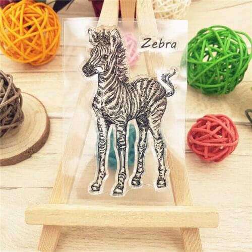 Hot selling zebra alphabet transparent clear stamp / silicone seal roller stamp DIY scrapbook album / card production